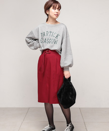 natural couture | 丸カンベルト付きゆるタイトスカート(スカート)