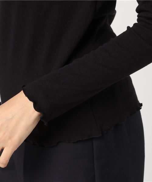 one after another NICE CLAUP（ワンアフターアナザーナイスクラップ）の「レーススタンドインナーT（Tシャツ/カットソー・レディース・ブラック/ベージュ/ピンク/アイボリー・FREE）」の9枚目の写真