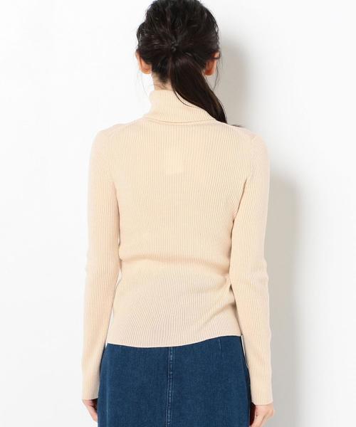 Another Edition（アナザーエディション）の「ベーシックリブタートルニット（ニット/セーター・レディース・ブラック/ナチュラル/ケリー/パープル・FREE）」の17枚目の写真