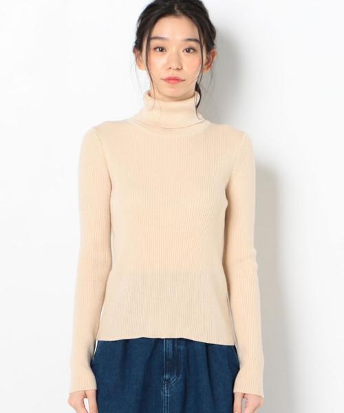 Another Edition（アナザーエディション）の「ベーシックリブタートルニット（ニット/セーター・レディース・ブラック/ナチュラル/ケリー/パープル・FREE）」の18枚目の写真