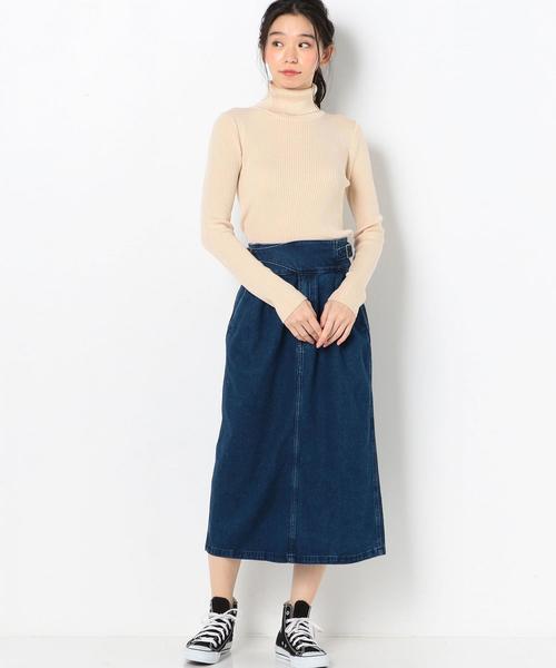 Another Edition（アナザーエディション）の「ベーシックリブタートルニット（ニット/セーター・レディース・ブラック/ナチュラル/ケリー/パープル・FREE）」の20枚目の写真