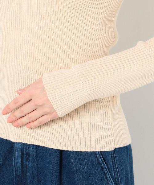 Another Edition（アナザーエディション）の「ベーシックリブタートルニット（ニット/セーター・レディース・ブラック/ナチュラル/ケリー/パープル・FREE）」の22枚目の写真