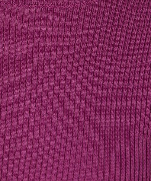 Another Edition（アナザーエディション）の「ベーシックリブタートルニット（ニット/セーター・レディース・ブラック/ナチュラル/ケリー/パープル・FREE）」の9枚目の写真