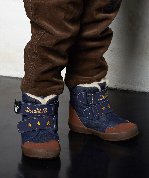 DOUBLE_B（ダブルビー）の「ベビーウィンターブーツ（ブーツ・キッズ・カーキ/インディゴブルー・13cm/15cm/14cm/16cm）」の2枚目の写真