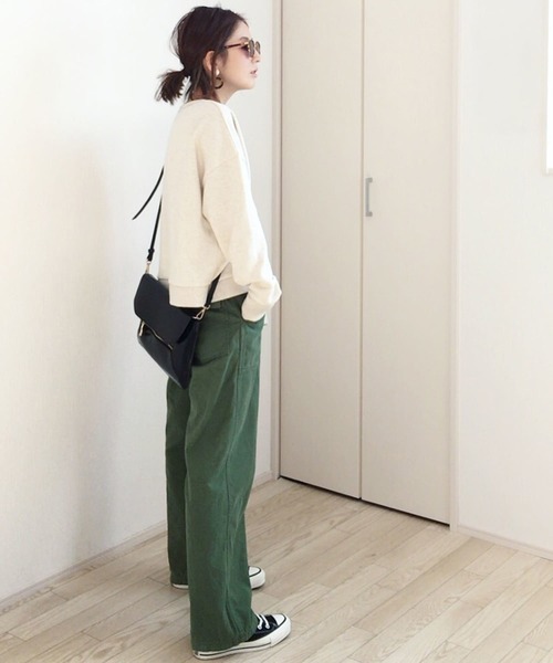 STUDIOUS(ステュディオス)の「【WEARISTA mayumi コラボ】コンパクトワイドスウェット(スウェット・レディース・アイボリー/ブラック/ブルー/ブラウン・FREE)」の5枚目の写真