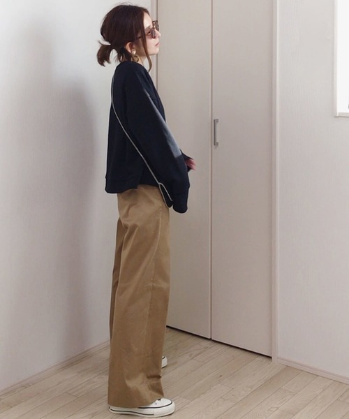 STUDIOUS(ステュディオス)の「【WEARISTA mayumi コラボ】コンパクトワイドスウェット(スウェット・レディース・アイボリー/ブラック/ブルー/ブラウン・FREE)」の7枚目の写真