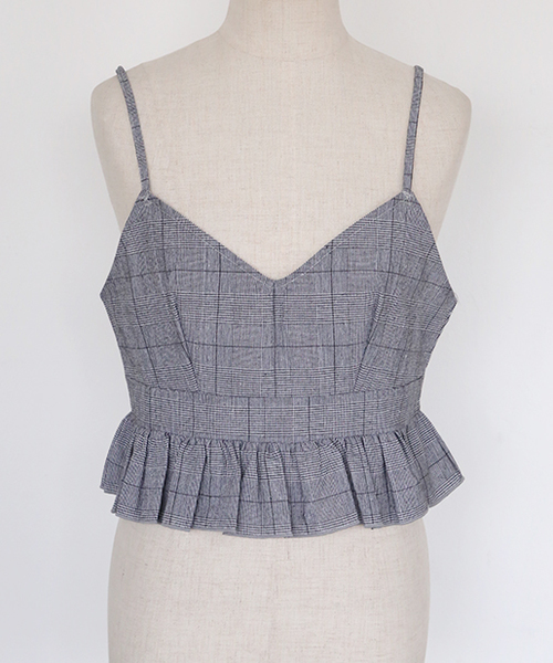 one after another NICE CLAUP（ワンアフターアナザーナイスクラップ）の「ビスチェ付きレーストップス（Tシャツ/カットソー・レディース・ピンク系その他/ドット/チェック・FREE）」の5枚目の写真