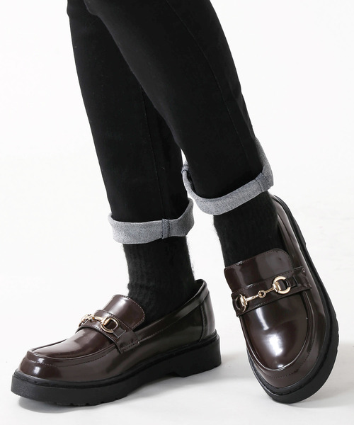 WEGO（ウィゴー）の「WEGO/ビット付きローファー（ローファー・レディース・ブラック/ブラウン・MEDIUM/LARGE）」の2枚目の写真