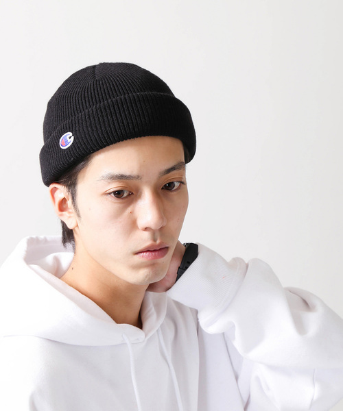 Champion（チャンピオン）の「∴WEGO/Champion ショートニットキャップ（ニットキャップ/ビーニー・メンズ・ブラック/ネイビー/マスタード・FREE）」の7枚目の写真