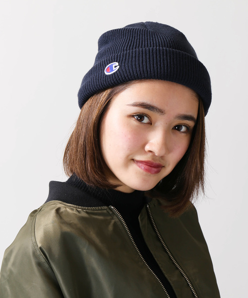 Champion（チャンピオン）の「∴WEGO/Champion ショートニットキャップ（ニットキャップ/ビーニー・メンズ・ブラック/ネイビー/マスタード・FREE）」の6枚目の写真