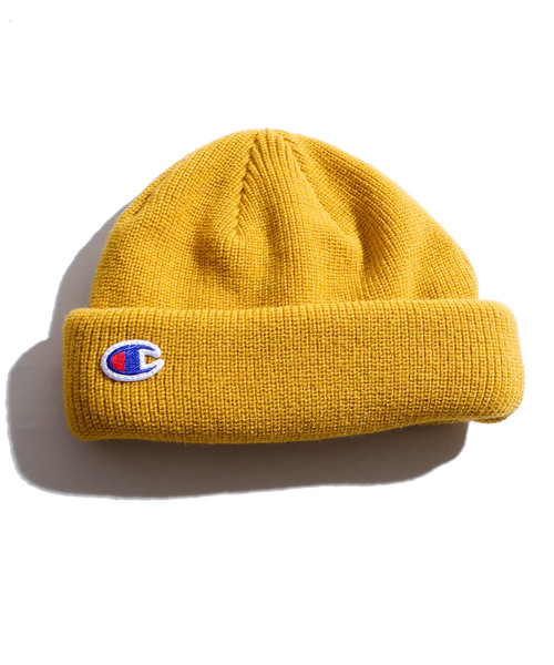Champion（チャンピオン）の「∴WEGO/Champion ショートニットキャップ（ニットキャップ/ビーニー・メンズ・ブラック/ネイビー/マスタード・FREE）」の9枚目の写真