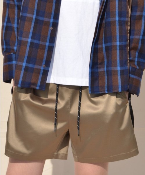 SUPERTHANKS（スーパーサンクス）の「サテンショートパンツ（その他パンツ・メンズ・レオパード/ストライプ/モカ/ブラック・M/L/S）」の16枚目の写真