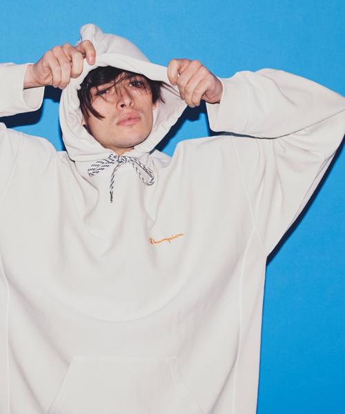 Champion（チャンピオン）の「＜Champion × monkey time＞ REVERSE WEAVE PO HOODY/パーカ ◆（パーカー・メンズ・オフホワイト/ダークグリーン/イエロー・XX-LARGE/X-LARGE/LARGE/SMALL/MEDIUM）」の4枚目の写真