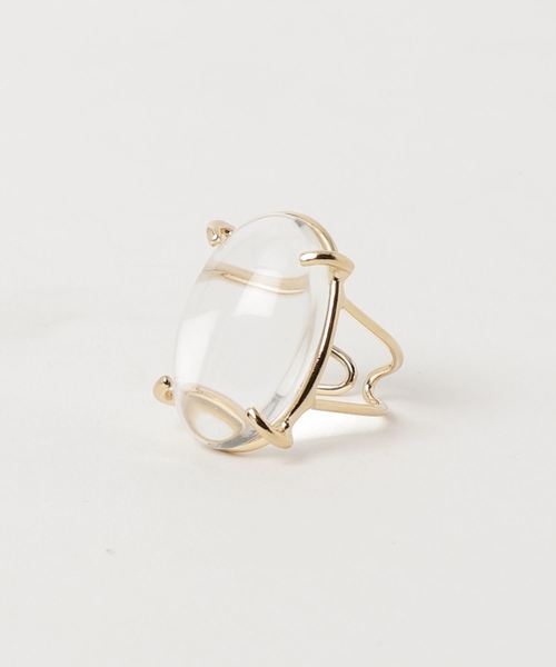 RIVE DROITE(リヴドロワ)の「オーバルガラスリング(ネックレス・レディース・ゴールド・FREE)」の1枚目の写真