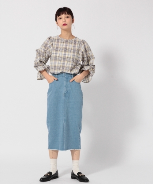 LOWRYS FARM（ローリーズファーム）の「サッカーチェックブラウス　784505 （シャツ/ブラウス・レディース・ネイビー/レッド/イエロー・MEDIUM/LARGE）」の11枚目の写真