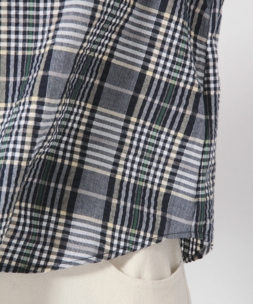 LOWRYS FARM（ローリーズファーム）の「サッカーチェックブラウス　784505 （シャツ/ブラウス・レディース・ネイビー/レッド/イエロー・MEDIUM/LARGE）」の9枚目の写真