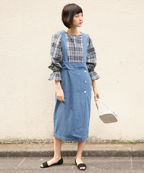 LOWRYS FARM（ローリーズファーム）の「サッカーチェックブラウス　784505 （シャツ/ブラウス・レディース・ネイビー/レッド/イエロー・MEDIUM/LARGE）」の17枚目の写真