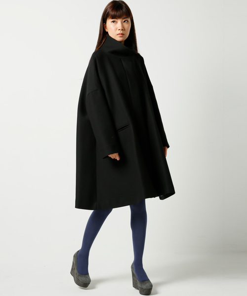 AVIE（アビィ）の「スタンドカラーAラインコート（その他アウター・レディース・ブラック/ブラウン系その他・38）」の8枚目の写真