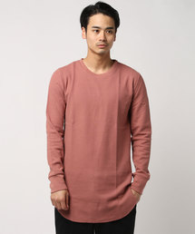 ワッフルロング丈長袖Tシャツ カットソー