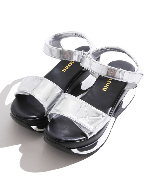 WEGO（ウィゴー）の「WEGO/厚底スポーツサンダル（サンダル・レディース・シルバー/ホワイト/ブラック・MEDIUM/LARGE）」の10枚目の写真