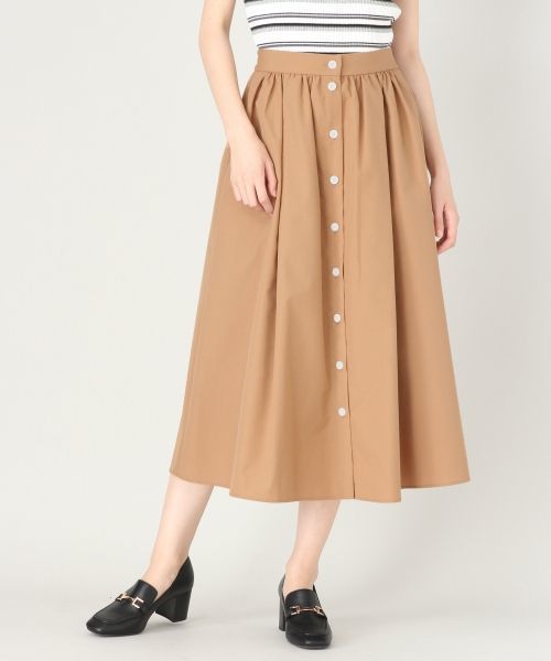 LOWRYS FARM（ローリーズファーム）の「マエボタンギャザースカート  799340（スカート・レディース・ブルー/チェック/ベージュ/イエロー・FREE）」の2枚目の写真