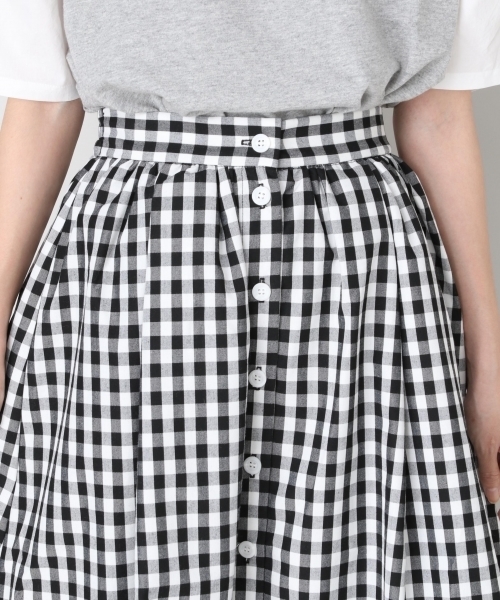 LOWRYS FARM（ローリーズファーム）の「マエボタンギャザースカート  799340（スカート・レディース・ブルー/チェック/ベージュ/イエロー・FREE）」の12枚目の写真