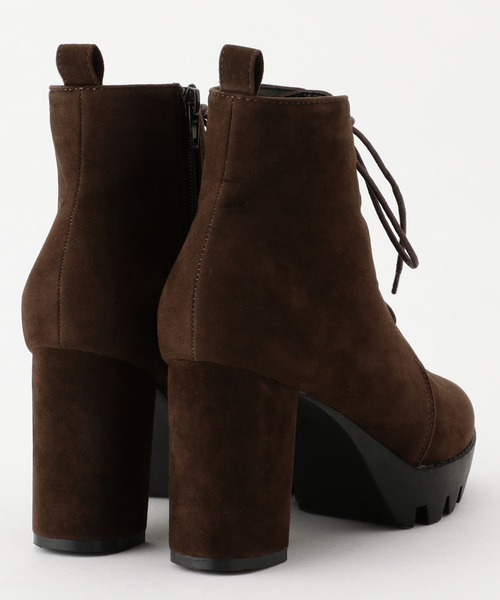 archives（アルシーヴ）の「レースアップショートブーツ（ブーツ・レディース・ブラック/ダークブラウン・MEDIUM/LARGE）」の6枚目の写真