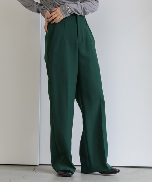 セール】ハイウエストワイドパンツ（スラックス）｜select MOCA