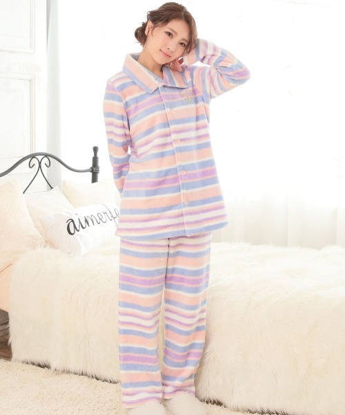 aimerfeel(エメフィール)の「ペアウォームフリースパジャマ(ルームウェア/パジャマ)」|ピンク
