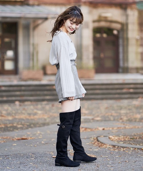 one after another NICE CLAUP(ワンアフターアナザーナイスクラップ)の「ベルトアソート裾フリルショートパンツ(その他パンツ・レディース・ブラック/ブラック系その他/ブラウン系その他/レンガ・FREE)」の7枚目の写真