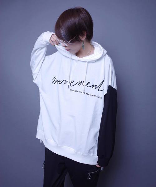 AFYF（エーエフワイエフ）の「AFYF MOVEMENT 2TONE MIX OVERSIZE PARKA F/2TONEミックスオーバーサイズパーカー（パーカー・レディース・ホワイト/ブラック・FREE）」の11枚目の写真