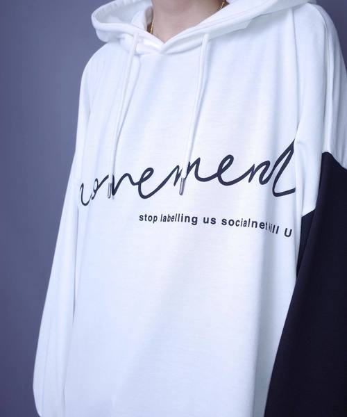 AFYF（エーエフワイエフ）の「AFYF MOVEMENT 2TONE MIX OVERSIZE PARKA F/2TONEミックスオーバーサイズパーカー（パーカー・レディース・ホワイト/ブラック・FREE）」の22枚目の写真