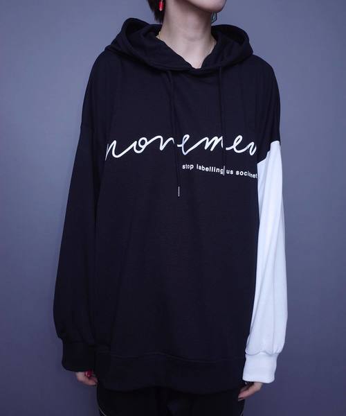 AFYF（エーエフワイエフ）の「AFYF MOVEMENT 2TONE MIX OVERSIZE PARKA F/2TONEミックスオーバーサイズパーカー（パーカー・レディース・ホワイト/ブラック・FREE）」の17枚目の写真