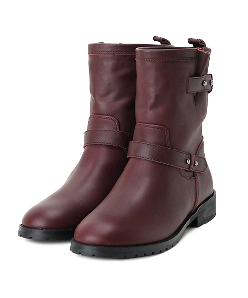 AMBIENT（アンビエント）の「ショートエンジニアブーツ（ブーツ・レディース・レッド系その他/ベージュ/ブラック・35.5/22.5/37.5/24.5/36.5/23.5）」の3枚目の写真