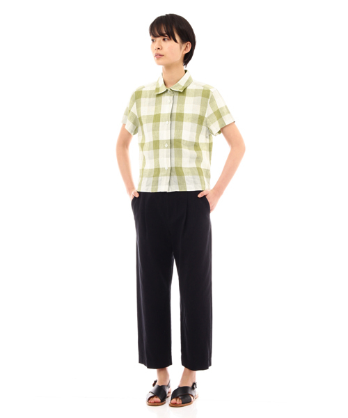 MARGARET HOWELL マーガレットハウエル　リネンチェックシャツ　麻 マーガレットハウエルMARGARET HOWELL コットンギンガムチェック