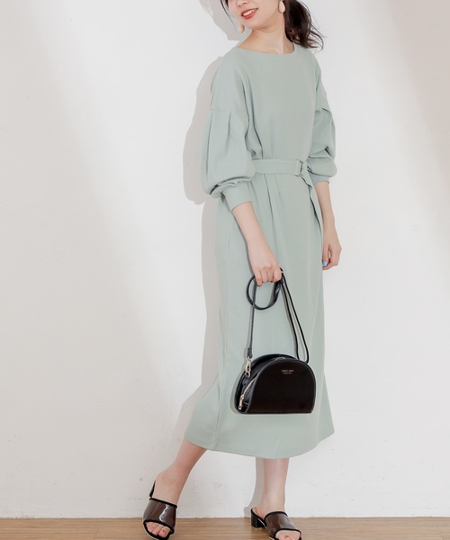 natural couture(ナチュラルクチュール)の「スナップボタン付ワッフルワンピース(ワンピース・レディース・オフホワイト/ブラック/ライトベージュ/ミント/レンガ/イエロー/ピンク系その他・FREE)」の5枚目の写真