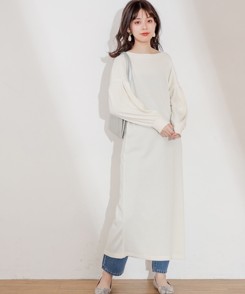 natural couture(ナチュラルクチュール)の「スナップボタン付ワッフルワンピース(ワンピース・レディース・オフホワイト/ブラック/ライトベージュ/ミント/レンガ/イエロー/ピンク系その他・FREE)」の8枚目の写真