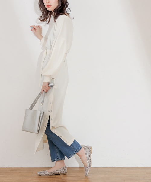 natural couture(ナチュラルクチュール)の「スナップボタン付ワッフルワンピース(ワンピース・レディース・オフホワイト/ブラック/ライトベージュ/ミント/レンガ/イエロー/ピンク系その他・FREE)」の11枚目の写真