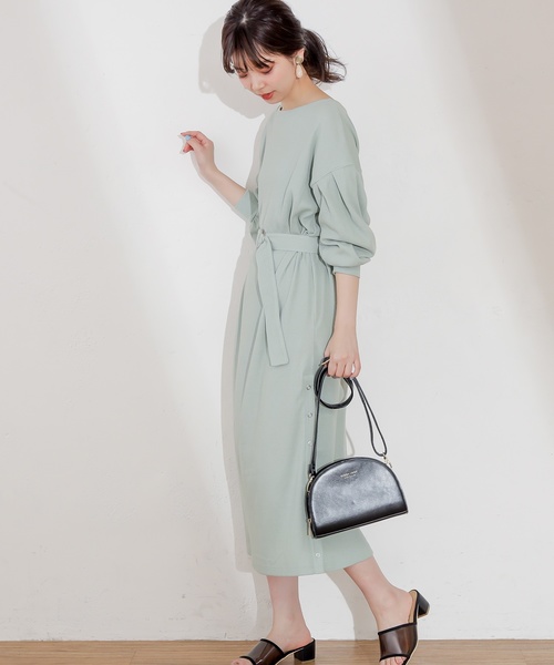 natural couture(ナチュラルクチュール)の「スナップボタン付ワッフルワンピース(ワンピース・レディース・オフホワイト/ブラック/ライトベージュ/ミント/レンガ/イエロー/ピンク系その他・FREE)」の20枚目の写真