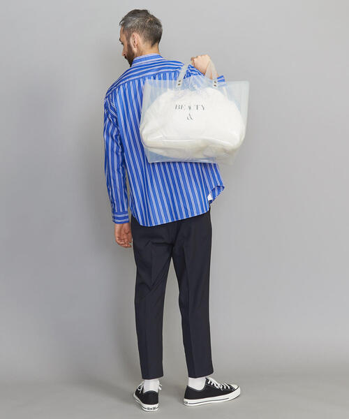 BEAUTY&YOUTH UNITED ARROWS（ビューティーアンドユースユナイテッドアローズ）の「BY PVC クリア トートバッグ（トートバッグ・メンズ・オフホワイト/ダークグレー・FREE）」の4枚目の写真