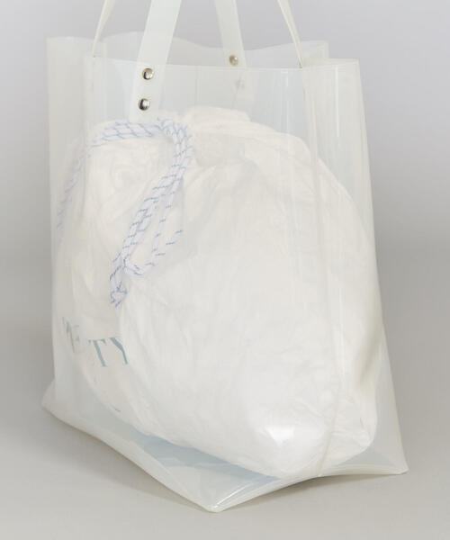 BEAUTY&YOUTH UNITED ARROWS（ビューティーアンドユースユナイテッドアローズ）の「BY PVC クリア トートバッグ（トートバッグ・メンズ・オフホワイト/ダークグレー・FREE）」の13枚目の写真