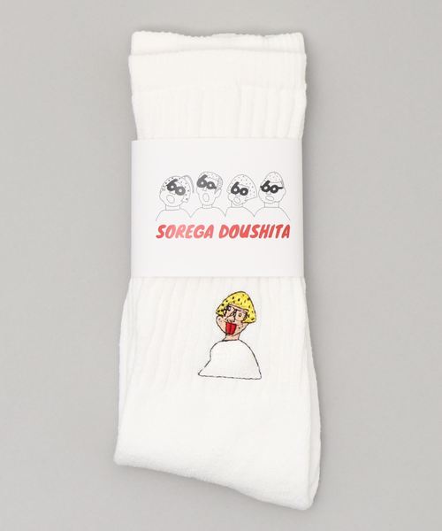 JOURNAL STANDARD(ジャーナルスタンダード)の「吉本新喜劇 × JOURNAL STANDARD / SUCHIKO #(ソックス/靴下・メンズ・ホワイト・MEDIUM)」の2枚目の写真