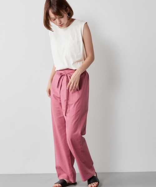 cepo（セポ）の「シルケットポケツキノースリーブ（Tシャツ/カットソー・レディース・ブラック/ベージュ/オフホワイト/モカ・M）」の10枚目の写真