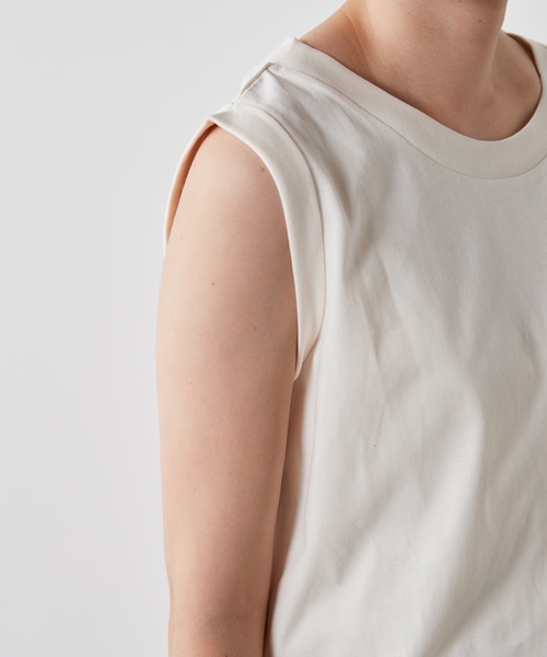 cepo（セポ）の「シルケットポケツキノースリーブ（Tシャツ/カットソー・レディース・ブラック/ベージュ/オフホワイト/モカ・M）」の14枚目の写真