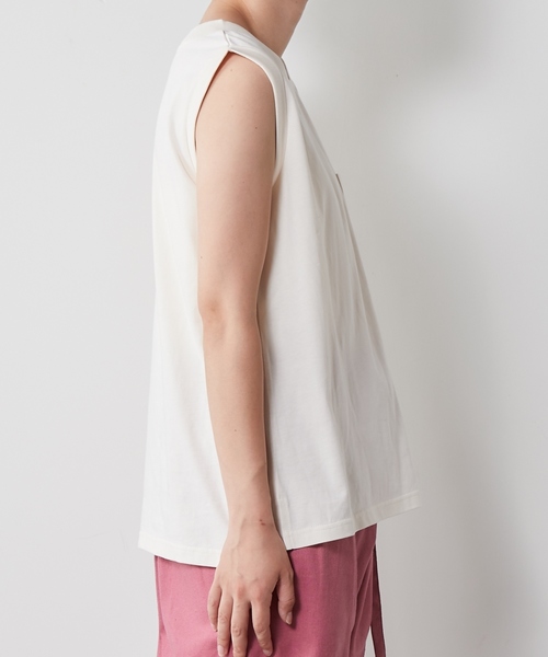 cepo（セポ）の「シルケットポケツキノースリーブ（Tシャツ/カットソー・レディース・ブラック/ベージュ/オフホワイト/モカ・M）」の11枚目の写真