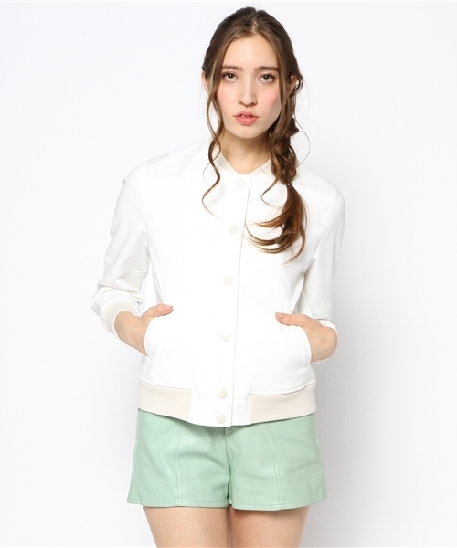 Another Edition（アナザーエディション）の「AE C/N ダブルフェイス BLSN（ブルゾン・レディース・ホワイト/ベージュ/ネイビー・SMALL/MEDIUM）」の9枚目の写真