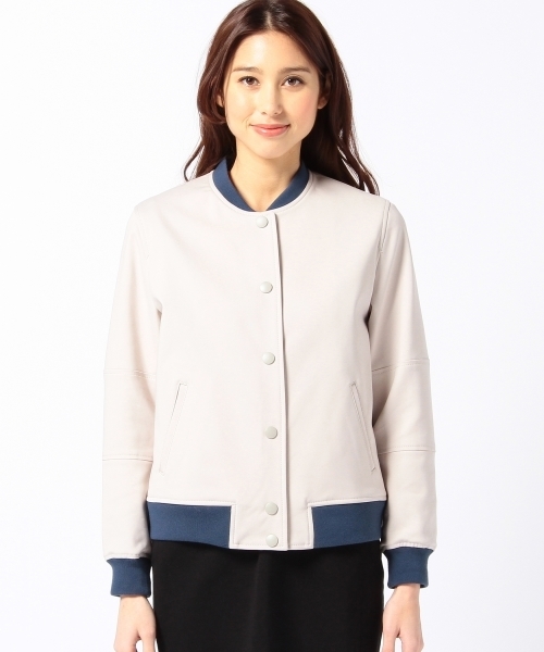 Another Edition（アナザーエディション）の「AE C/N ダブルフェイス BLSN（ブルゾン・レディース・ホワイト/ベージュ/ネイビー・SMALL/MEDIUM）」の4枚目の写真