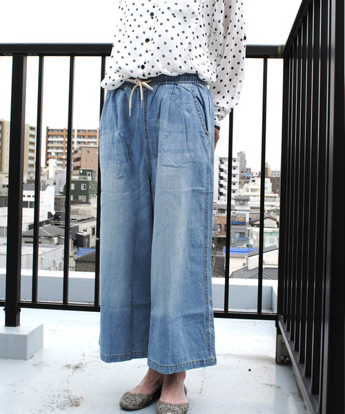 セール ライトオンスデニムパンツ ガウチョ ワイド デニムパンツ Beatjive ビートジャイブ のファッション通販 Zozotown