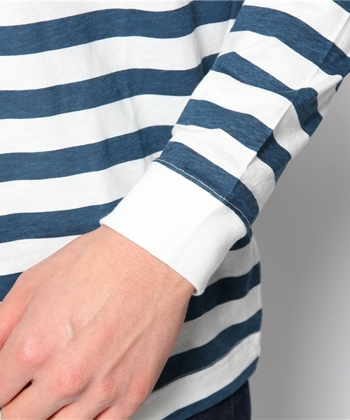 BEAUTY&YOUTH UNITED ARROWS(ビューティーアンドユースユナイテッドアローズ)の「<MHL.> 12 BASIC BORDER/カットソー ◆(Tシャツ/カットソー・メンズ・ブラウン/ロイヤルブルー・MEDIUM/LARGE)」の4枚目の写真