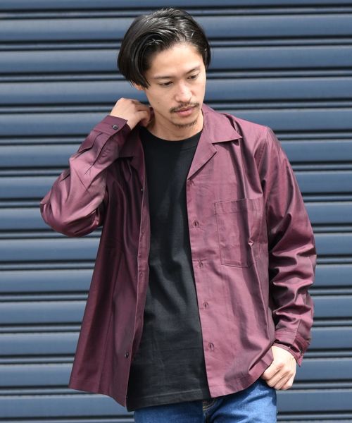 SHIPS(シップス)の「SU: スーピマコットン オープンカラー シャツ(シャツ/ブラウス・メンズ・ブラック/ワイン/ネイビー・SMALL/MEDIUM/LARGE/X-LARGE)」の3枚目の写真